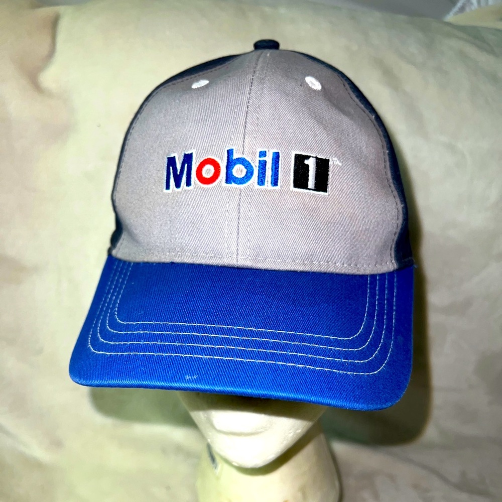 Mobil 1 Oil Black Blue BaseBall Hat Cap adult adjustable snapback Petroliana